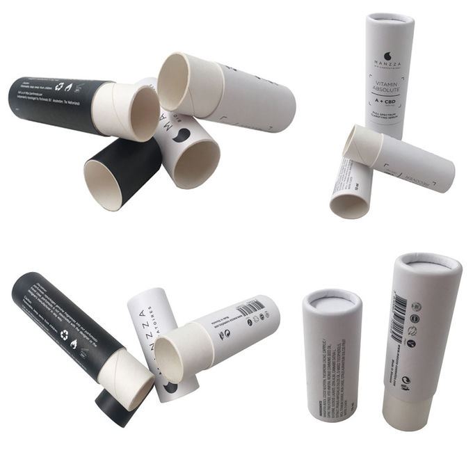 L'emballage jetable de cylindre de Papier d'emballage de tubes de baume à lèvres de carton conçoivent en fonction du client