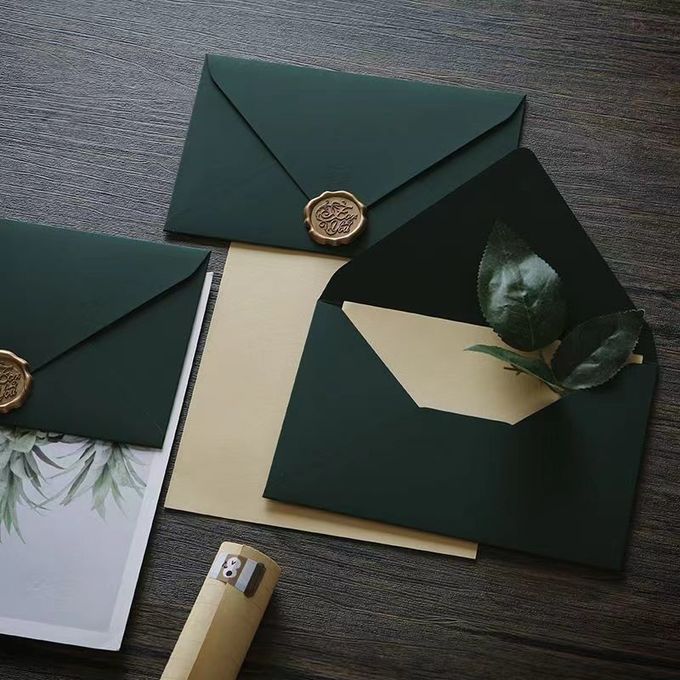Enveloppes d'invitation de mariage auto-sellés minimalistes Enveloppes de cartes de vœux rétro 2