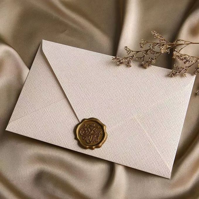 Enveloppes d'invitation de mariage auto-sellés minimalistes Enveloppes de cartes de vœux rétro 1