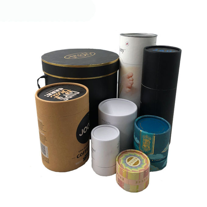 Conteneurs cosmétiques ronds biodégradables de tube de papier d'emballage de tube
