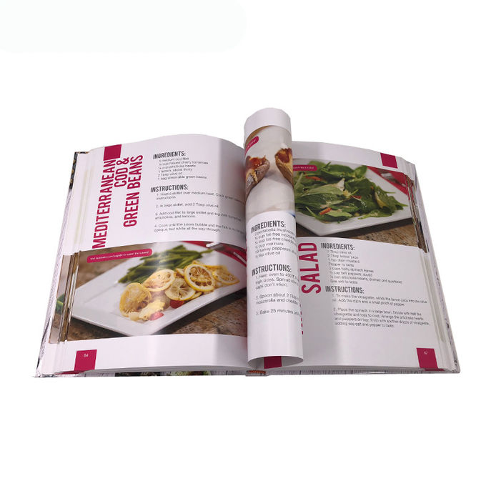 Service adapté aux besoins du client d'OEM de taille de services d'impression de papier de livre de cuisine de recette de nourriture